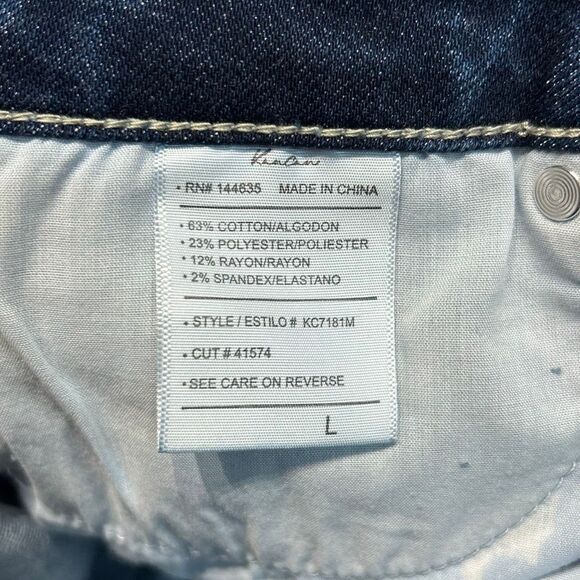 KanCan Denim Shorts Cuff Cut offs Sz Large Stretch 3.5" Inseam - Picture 3 of 7